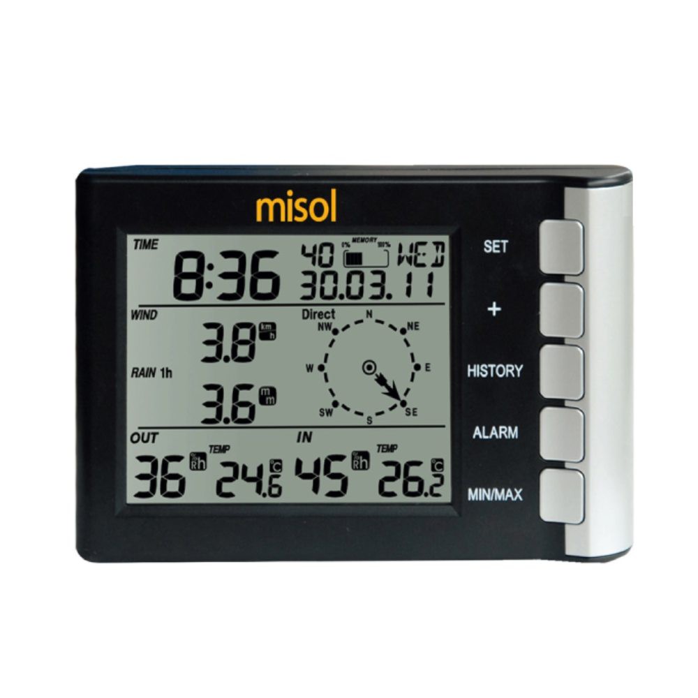 Wireless Weather Station Professional MISOL Wind Rain Humidity Gauge