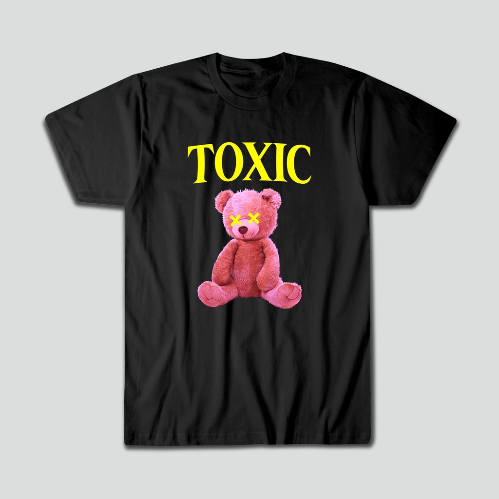 KAOS DISTRO HITAM TOXIC - KAOS PRIA KAOS STEETWEAR KAOS AESTHETIC PAKAIAN ATASAN OVERSIZE T SHIRT