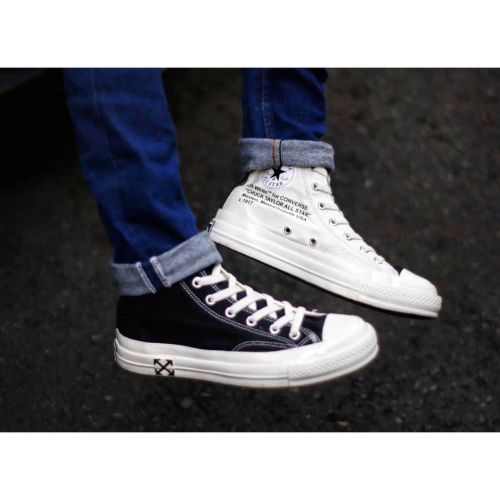converse all star white and black