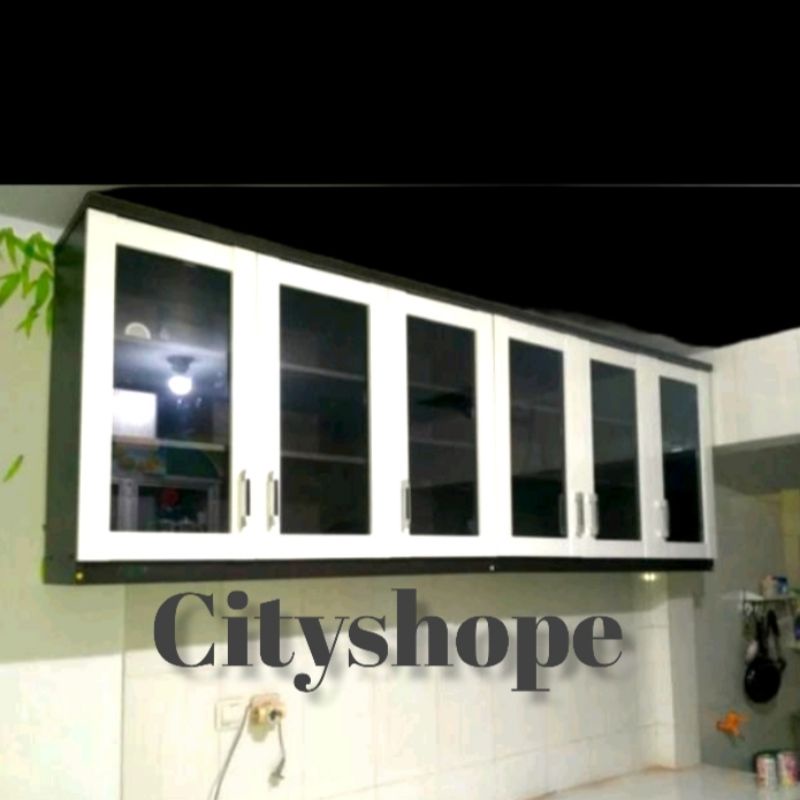 RAK DAPUR KITCHEN SET 6 PINTU KACA