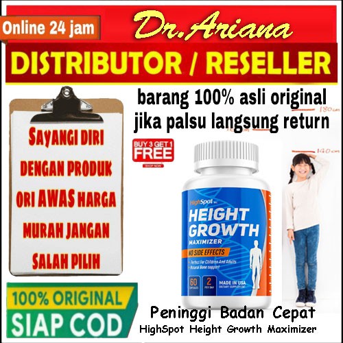 Suplemen Peninggi Badan Remaja Peninggi Badan Tien Vitamin peninggi Badan Height Growth Maximizer