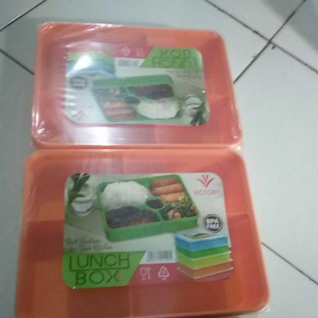 Kotak Makan Catering - Victory Lunch Box 5 Sekat - Orange