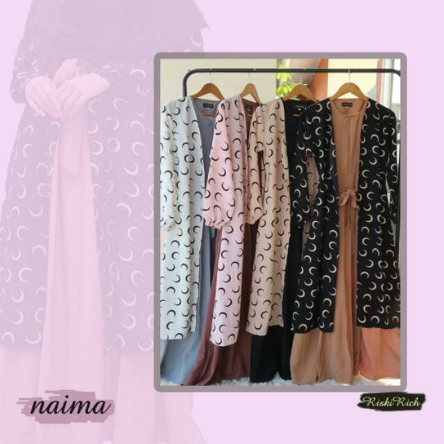 Gamis riskirich/ gamis motif cardigan