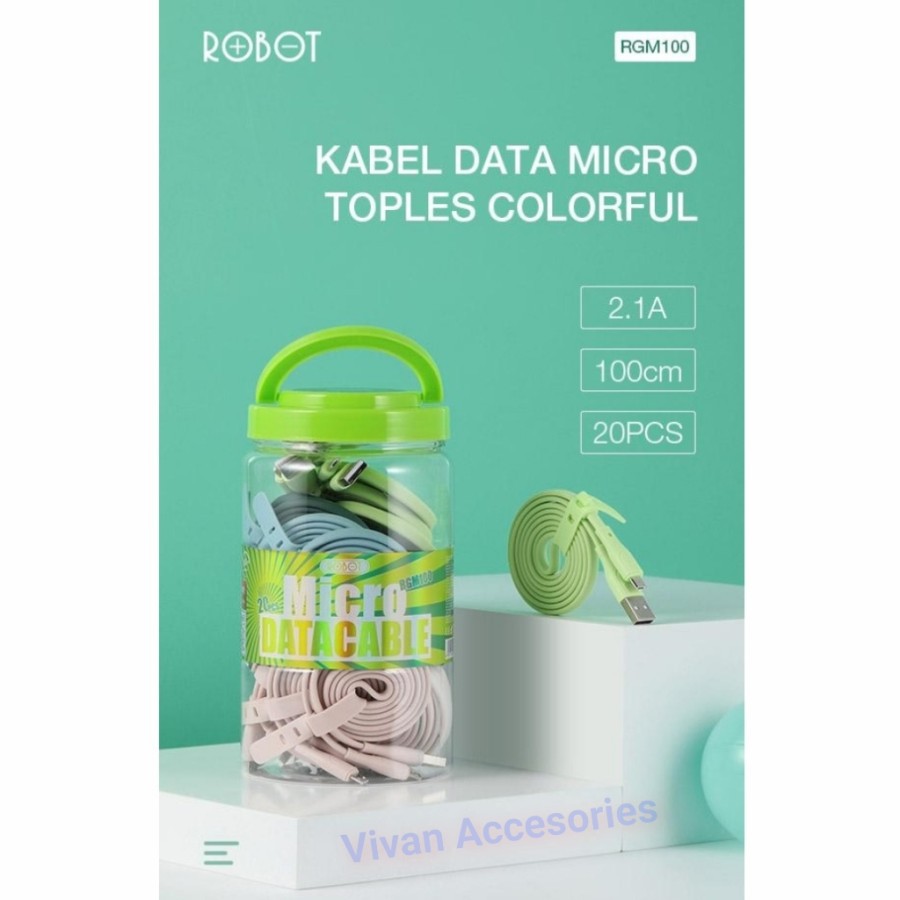 Robot RGM100 RGM100S Micro USB Data Kabel Color Full Per Pcs