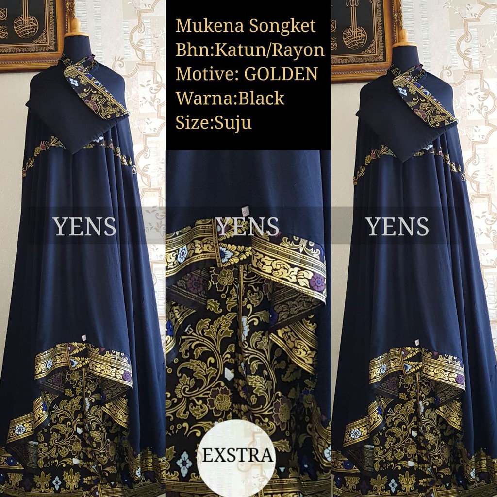 mukena Bali songket Prada Exlusive Yens Golden