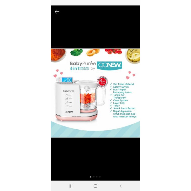 Oonew Baby Food Processor Food Processor Second Preloved Pengolah Makanan bayi bekas