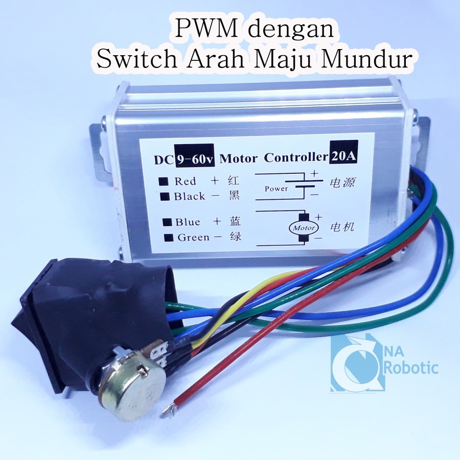 PWM DC Motor Speed Controller 20A with Switch