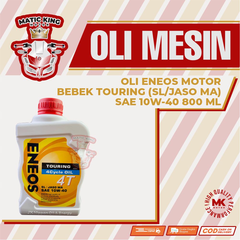 OLI ENEOS MOTOR BEBEK TOURING (SL/JASO MA) SAE 10W-40 1000ML