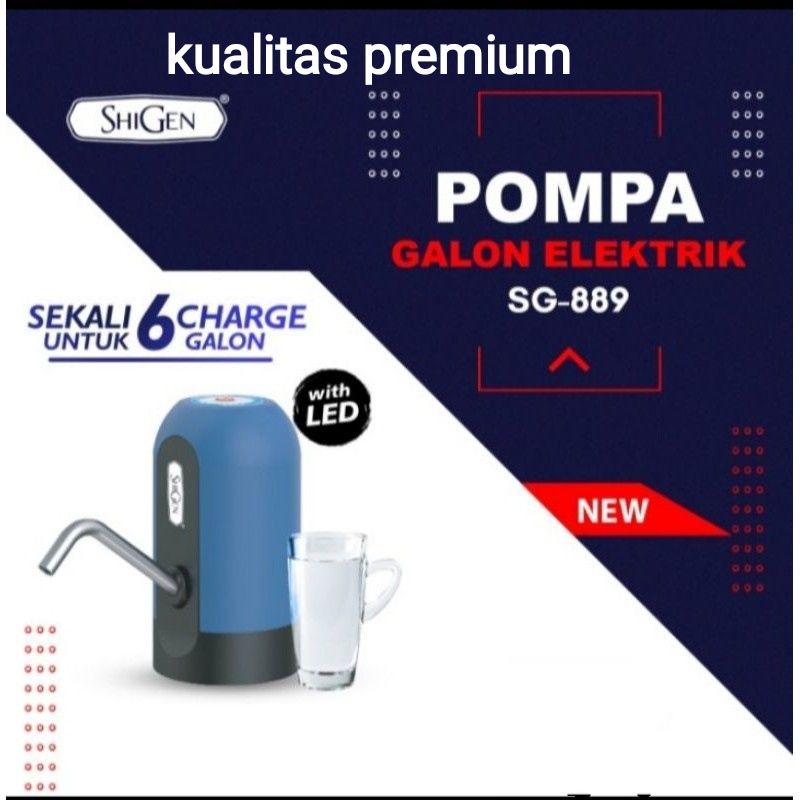 Pompa Galon Elektrik Cas LED Dispenser Air Galon Charger SHIGEN SG-889