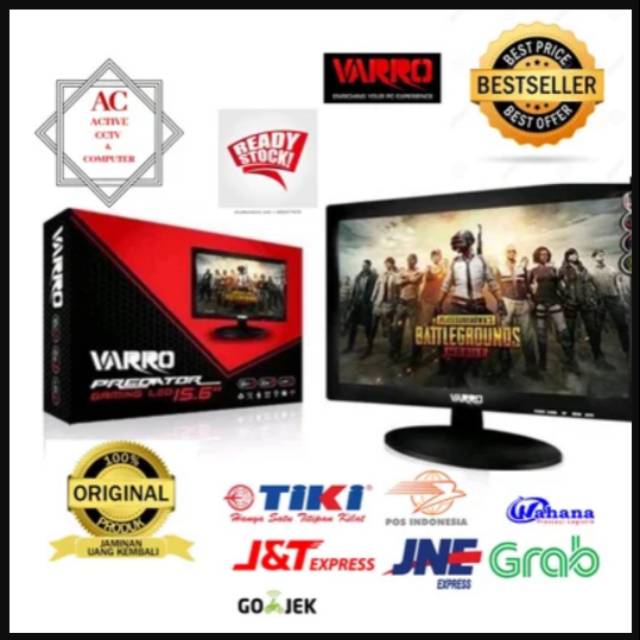 monitor varro 16 in inc inch inchi garansi resmi bisa untuk pc komputer computer cctv dvr garansi