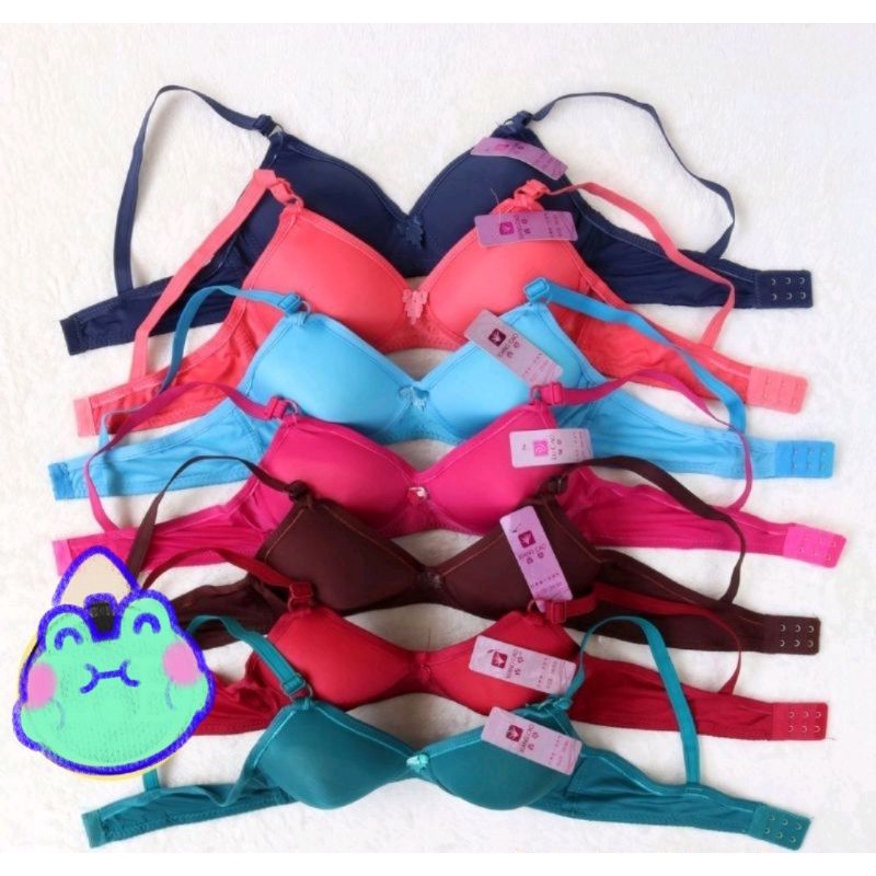 bh lingcau busa tanpa kawat kancing 2 cup A / bh lincau A5 / bh remaja lingcau / bra lingcao a5