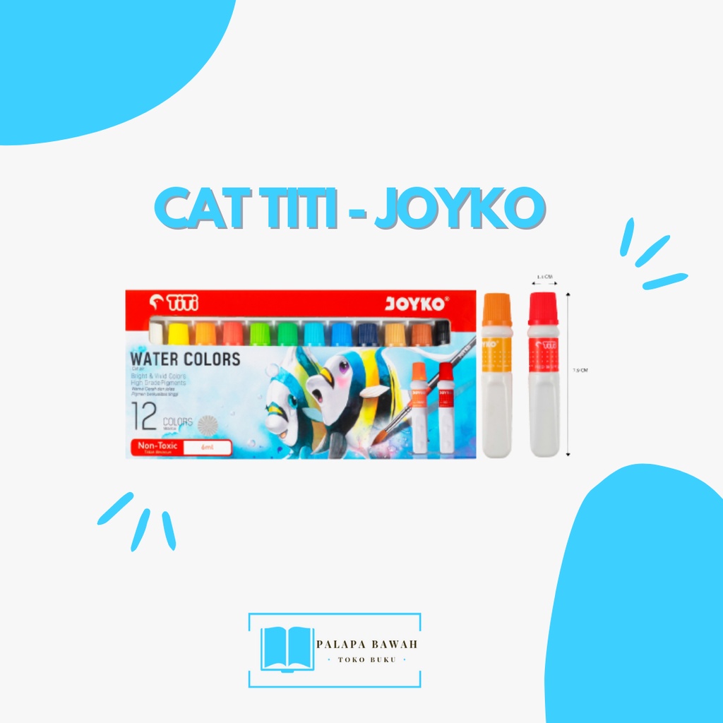 

Cat Acrylic, Water color Joyko 12 Warna 12 Ml / Cat Akrilik, Cat Air Titi Joyko 12 Warna 12 Ml
