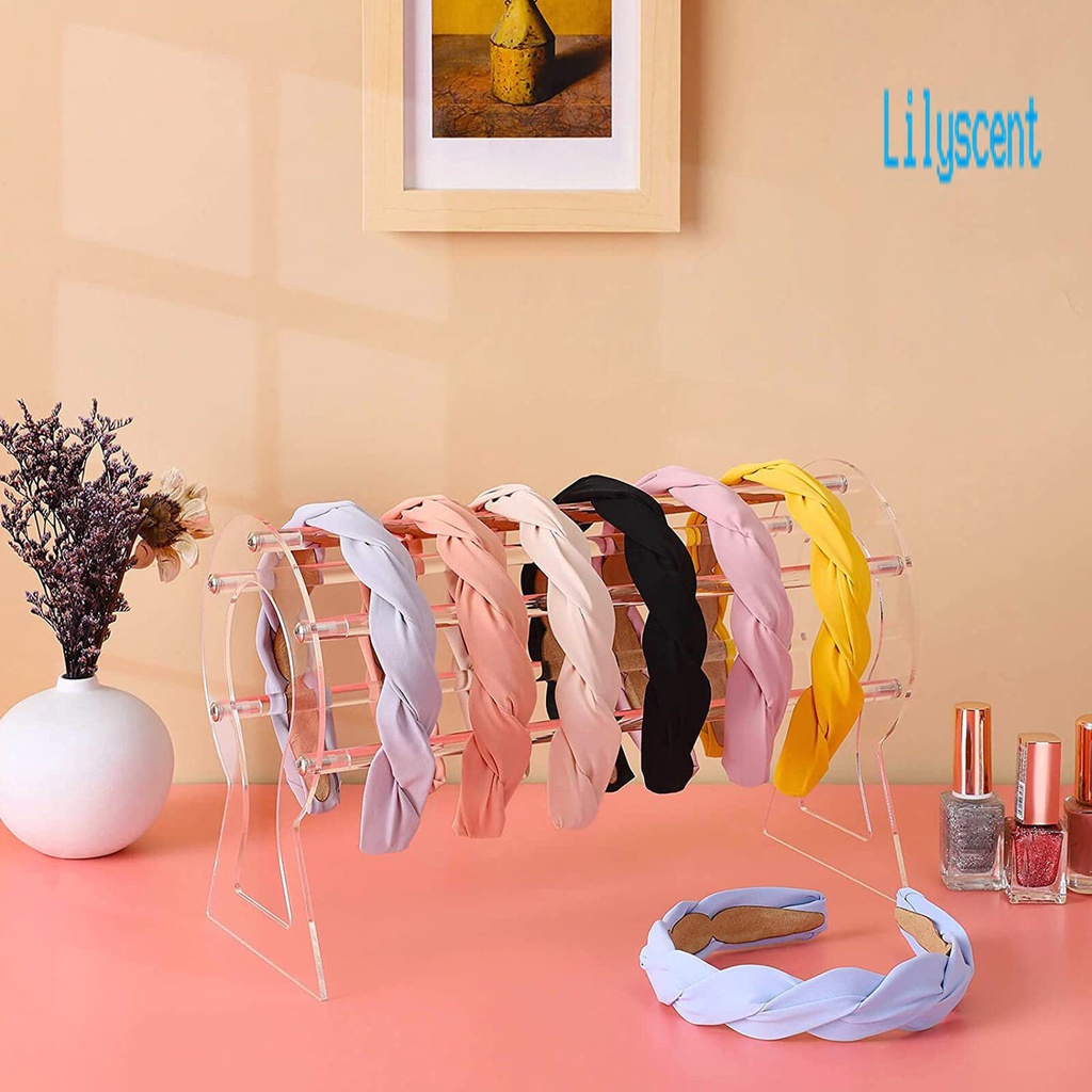 Lily 1 Set Display Holder Headband / Gelang Bahan Akrilik Transparan Mudah Dipasang Untuk Wanita