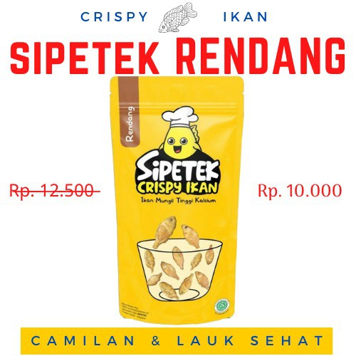 

SIPETEK RENDANG 50 gr MAKANAN INSTAN SEHAT MAKANAN RINGAN SIPETEK CRISPY IKAN RASA RENDANG PADANG | RASA LAIN ORIGINAL BBQ KEJU PEDAS RUMPUT LAUT LAUK PAUK UDANG REBON KETANG TERI KENTANG SAMBAL TABUR IKAN ROA UDANG REBON ABON IKAN TUNA SAMBAL TABUR REBON