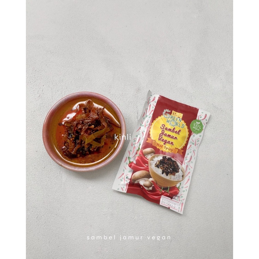 green world sambal jamur vegan vegetarian hot spicy mushroom