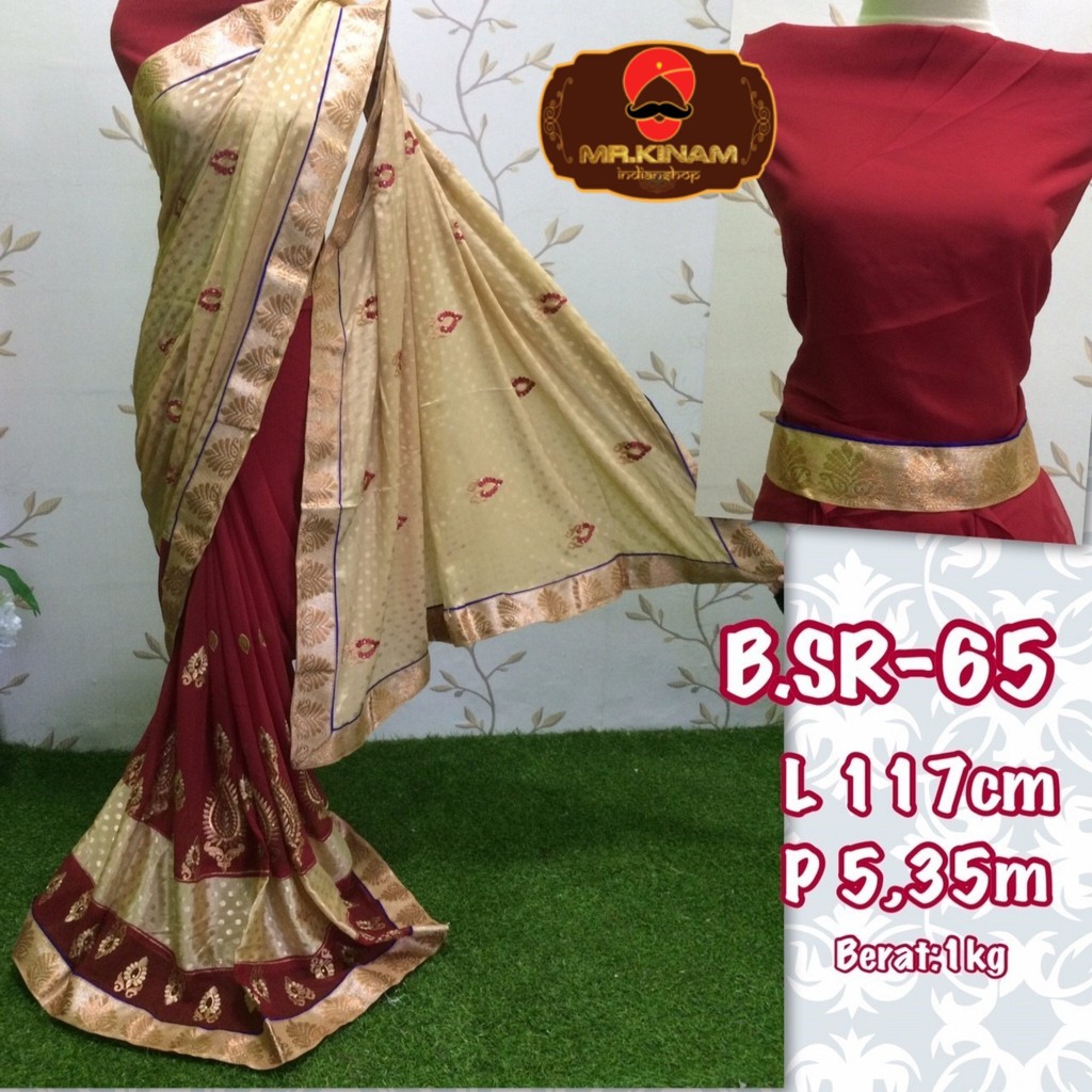 SAREE INDIA [B.SR-6569] | KAIN SAREE INDIA | SAREE LILIT INDIA | BAJU INDIA