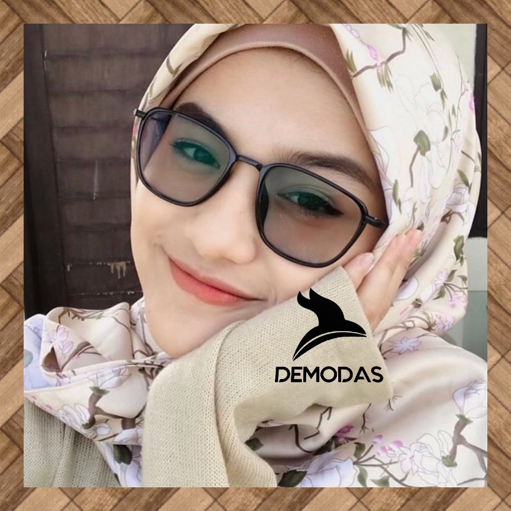 Kacamata Lensa Photocromic lensa blueray lensa bluecromic lensa anti radiasi Minus / Normal / Silinder pira wanita cewe cowo 2189 Demodas Glasses