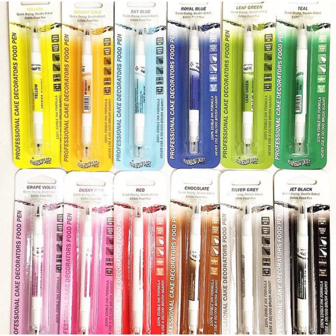

Rainbowdust edible pen (double pen tips) - Silver Grey