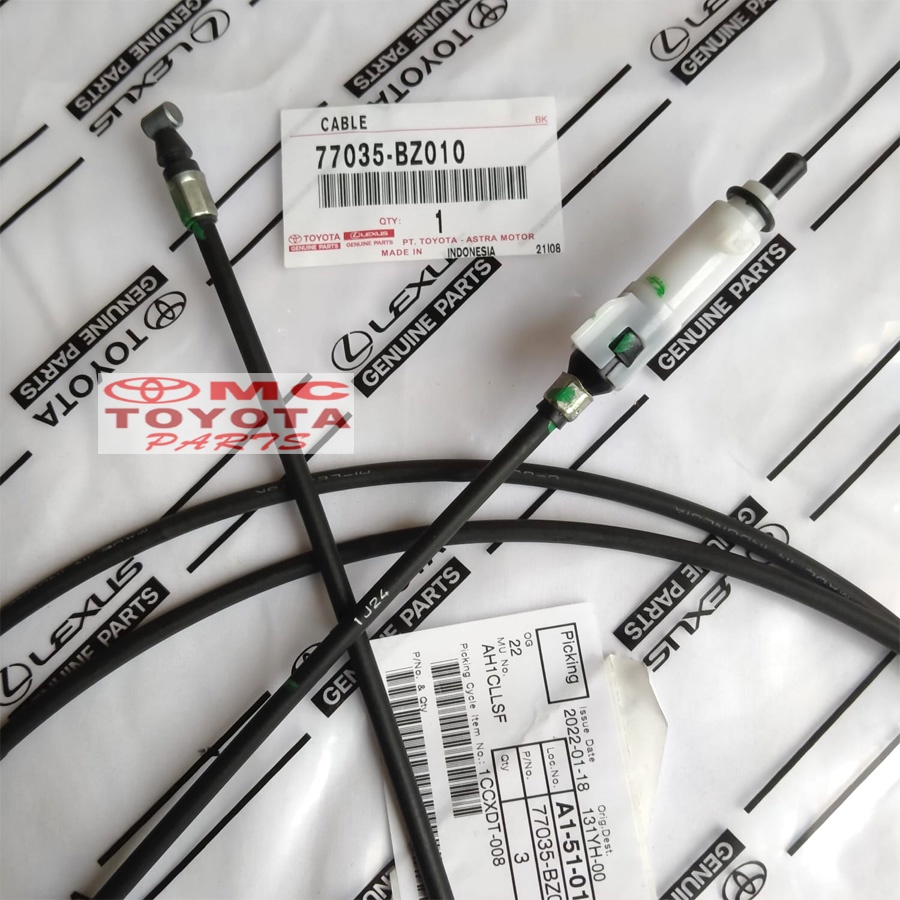 Kabel Tarikan Pembuka Tutup Tangki Bensin Avanza Xenia 77035-BZ010