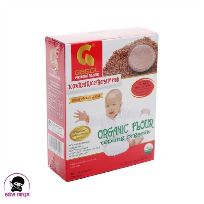 

978EqW Gasol Organic Tepung Beras Merah Wangi Organik 200 G WQ0112