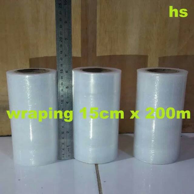 

PLASTIK WRAPPING (15cm x200m), harga grosir pabrik