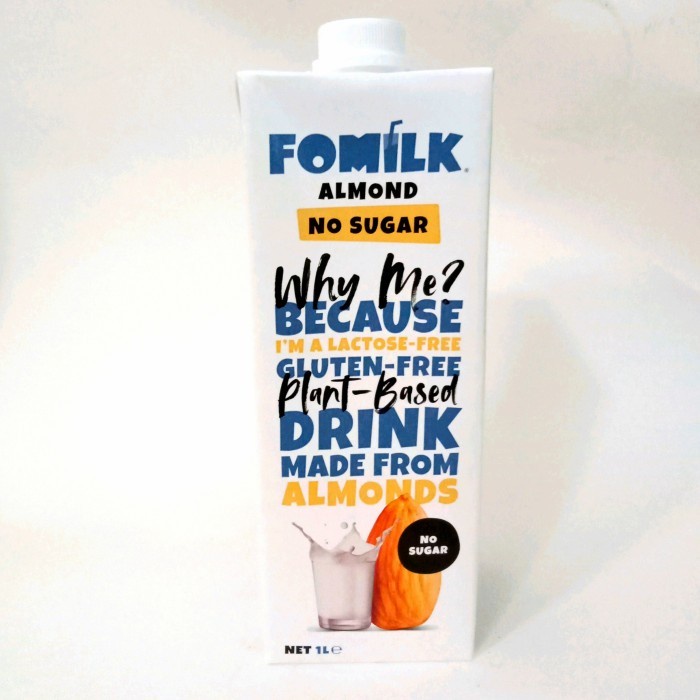 

FOMILK ALMOND MILK NO SUGAR GLUTEN FREE 1L