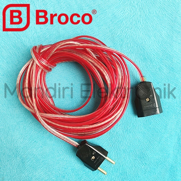 Kabel Sambungan Listrik Broco 3 5 10 15 20 Meter Kabel Transparan - Kabel Sambungan Broco - Colokan Sambungan Listrik