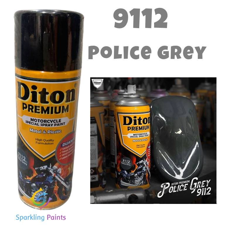 Pilox Diton Premium 9112 Police Grey 400cc Abu Gelap Gray Solid Pylox Pilok Sepeda Motor Mobil