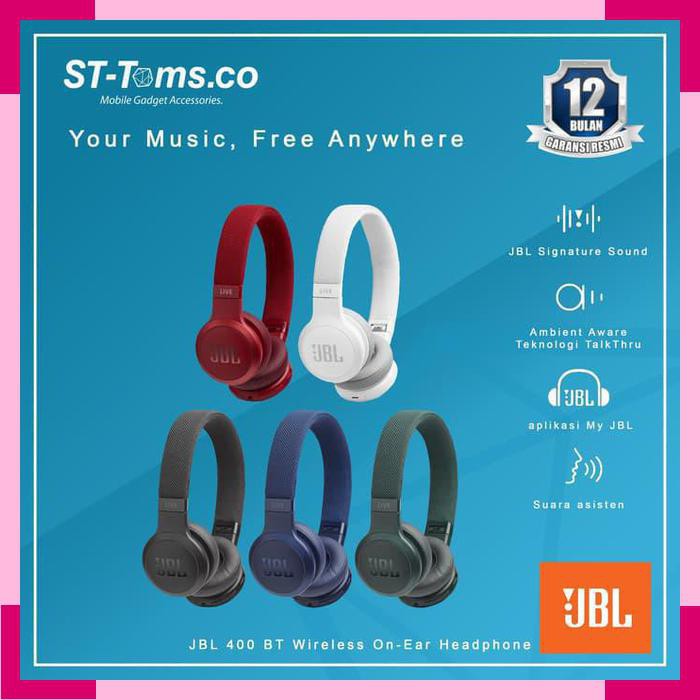 JBL Live 400BT 400 BT Wireless OnEar Headphone