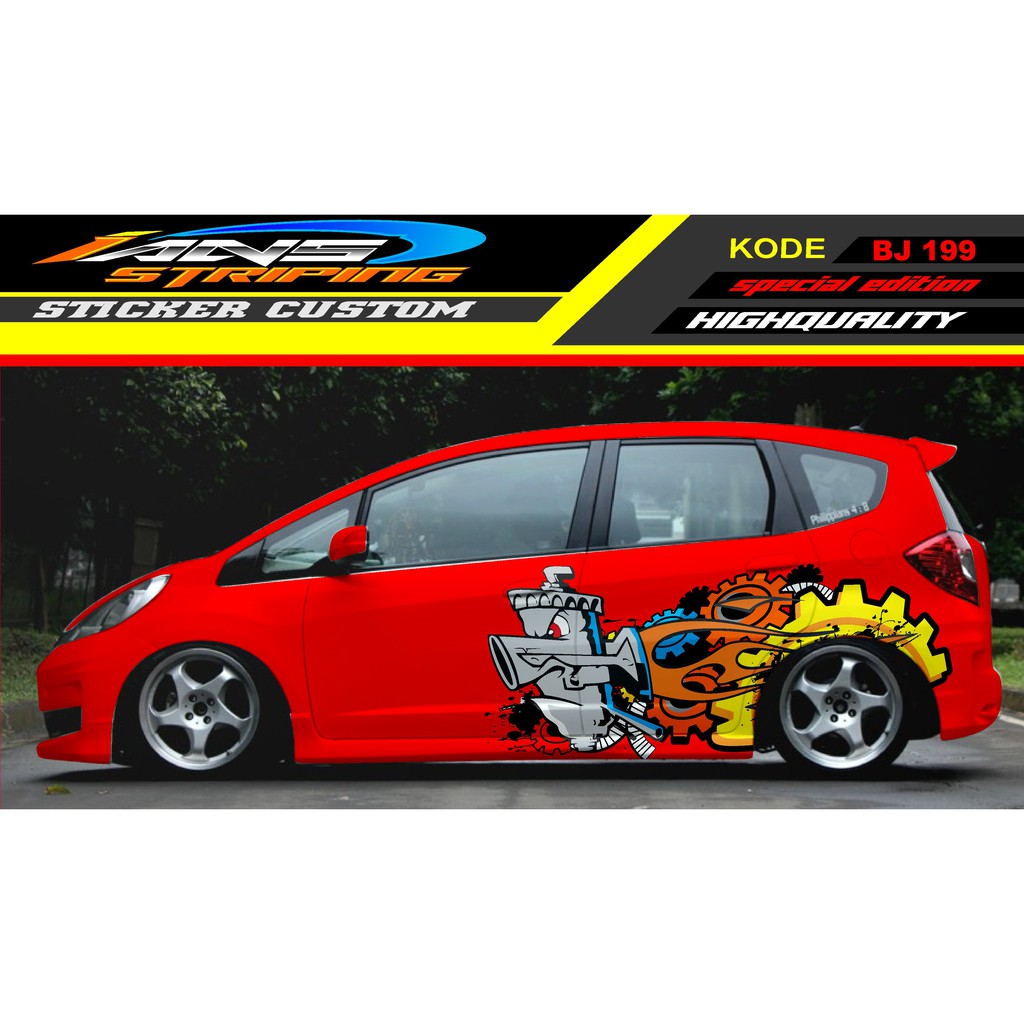 VARIASI STICKER MOBIL HONDA JAZZ / DECAL STICKER MOBIL JAZZ / STIKER MOBIL / VARIASI STIKER MOBIL