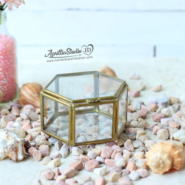 Kotak Perhiasan | Ringbox Terarium Mini Box S6 Uk 9x10x6 cm