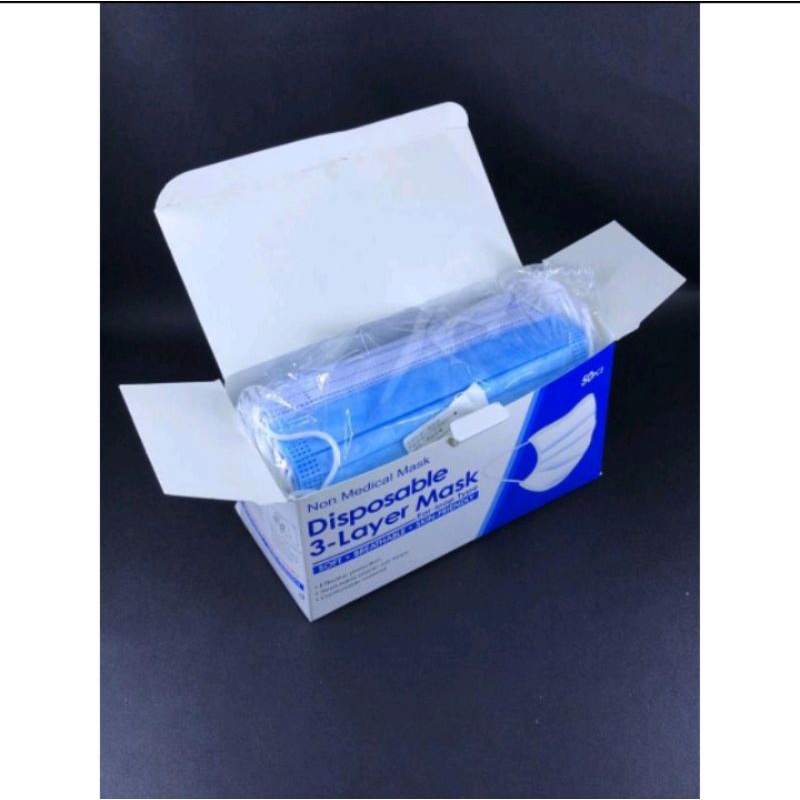 Masker 3 ply anti droplet isi 50 pcs