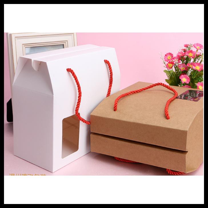 

BOX KOTAK GIFT BROWN PUTIH SAMSON / HAMPERS BOX MIKA BESAR WHITE