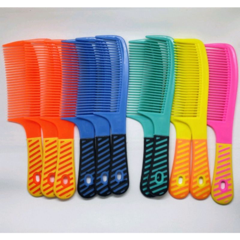 Sisir Rambut Gagang Motif Garis