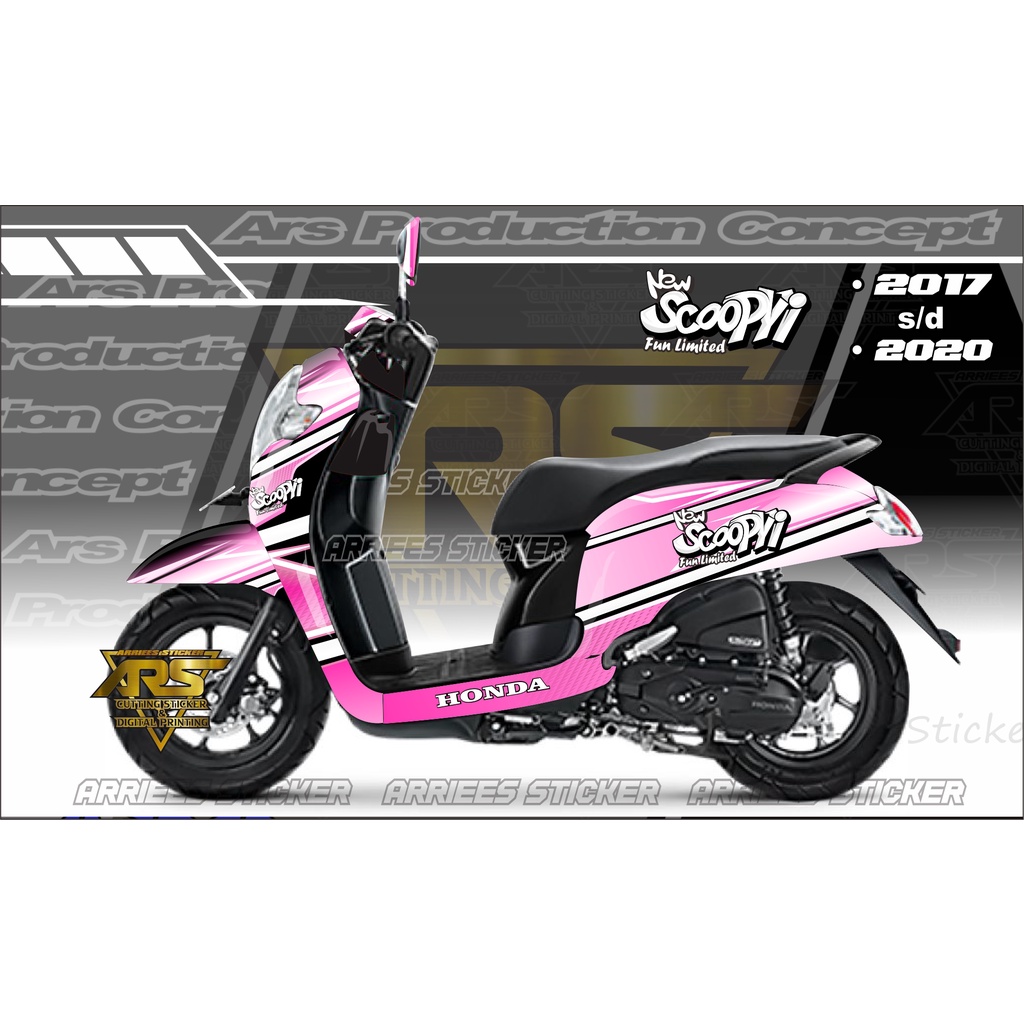 DECAL STICKER NEW SCOOPY STYLISH 2020 FULL BODY . STICKER SCOOPY 2017 . 2018 . 2019 . 2020 FULL BODY