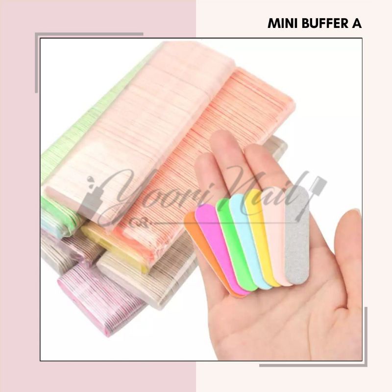 10pcs Mini nail buffer kecil pengikir kuku 2 sisi nail bufer kikir kuku kecil