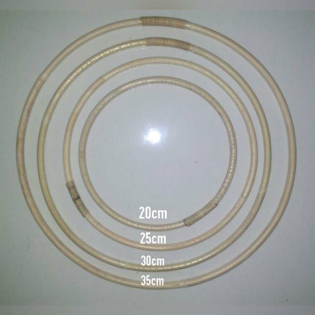 Ring rotan bulat kulit core kerajinan