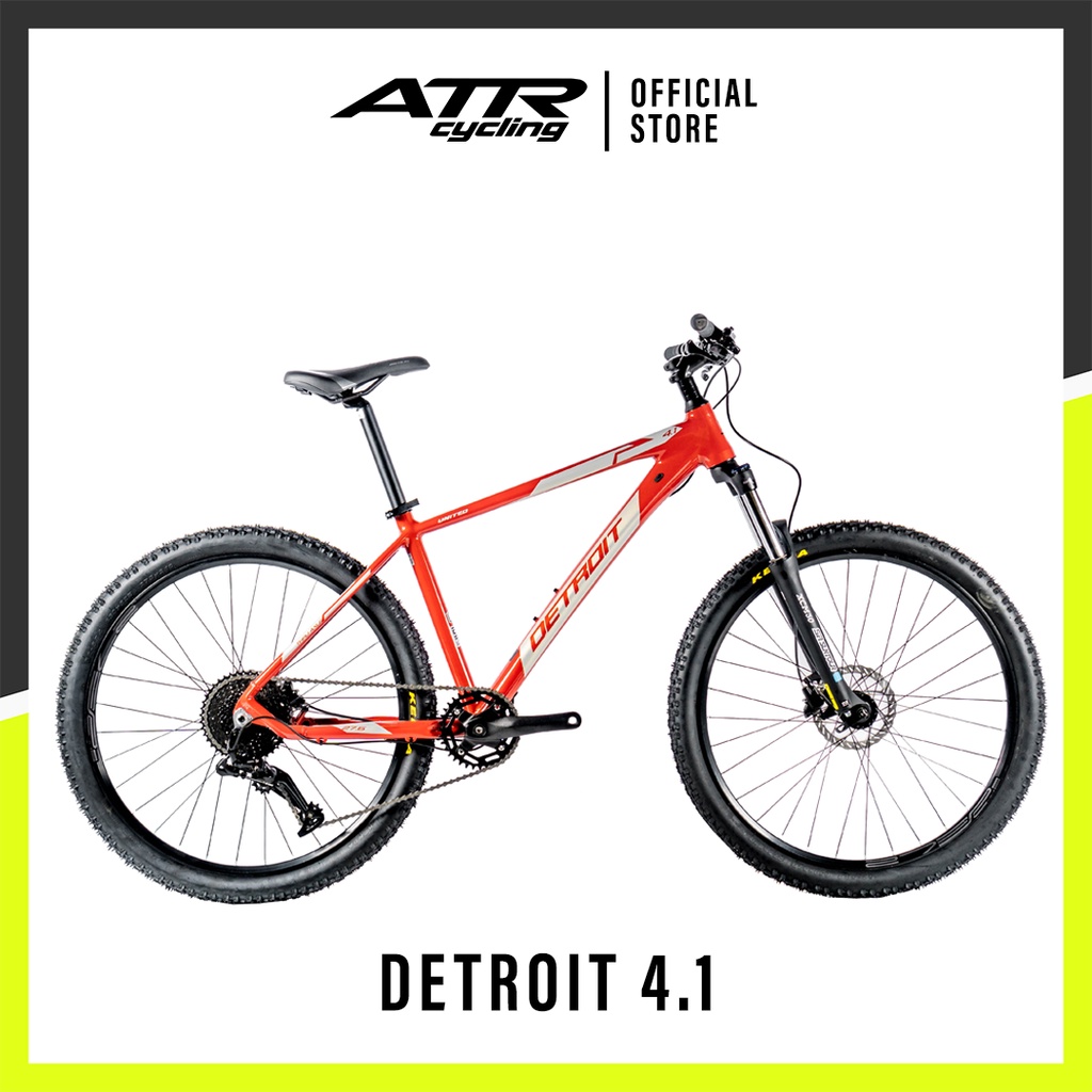 United Bike Sepeda Gunung MTB AL 27,5-10SP DETROIT 4.1 (20) BW-SLV
