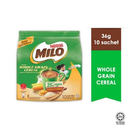 

Milo cereal sereal malaysia ( 10 sachet x 36 gram )