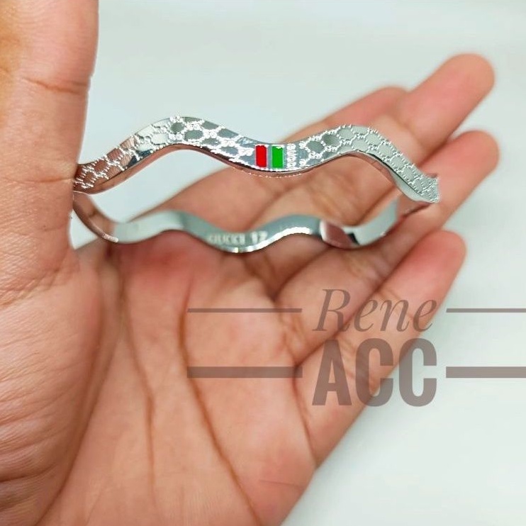 Gelang gelombang GC titanium anti karat selamanya