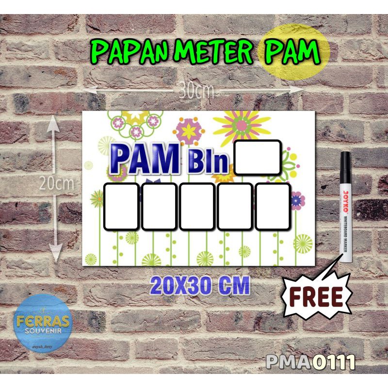 

Ferras Papan Meter Listrik PLN PAM motif Unik - Floral 11
