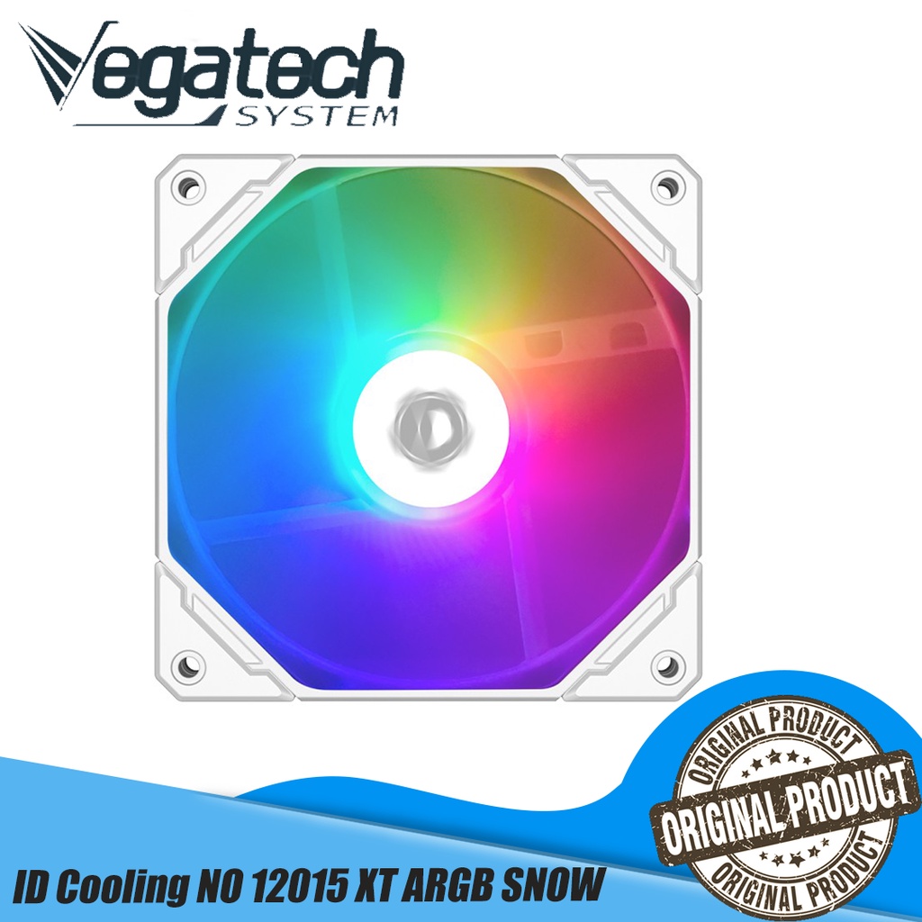 ID-COOLING NO 12015 XT ARGB SNOW 120mm SLIM PWM Fan