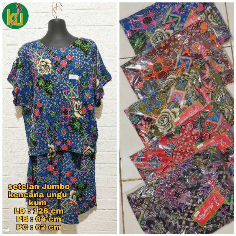 SETELAN KENCANA UNGU CELANA KULOT JUMBO LABEL MERAH