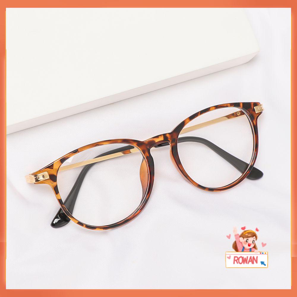 Animor Kacamata Optik Frame Bulat Lensa Flat Ultra Ringan Gaya Vintage Untuk Pria / Wanita