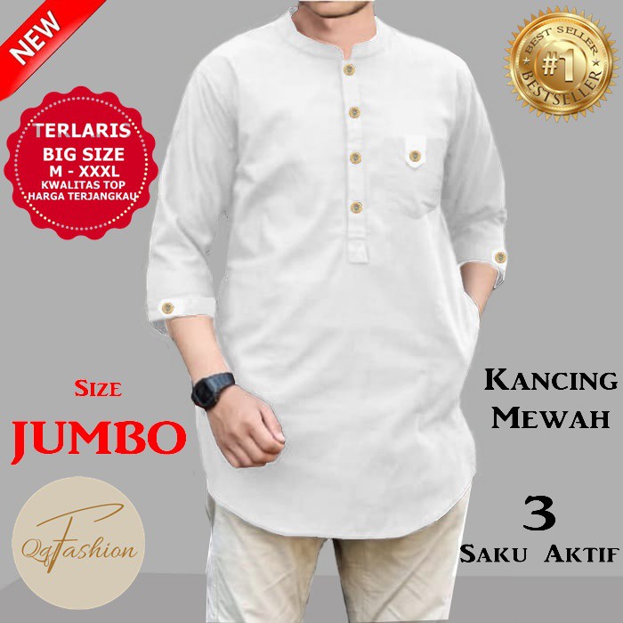 BAJU KOKO DEWASA BAHAN PREMIUM QURTA TRIKHAN NEW MODEL