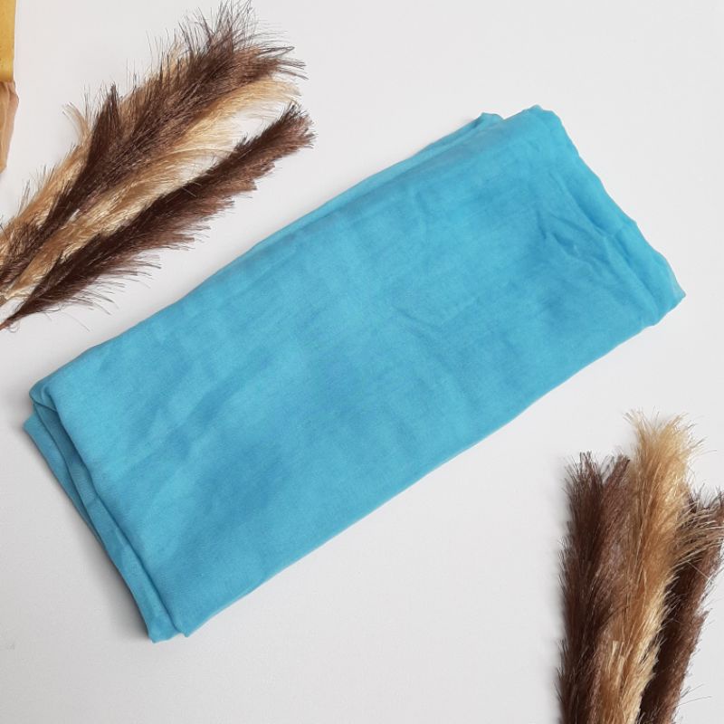 SEGIEMPAT PARIS POLOS PREMIUM AZARA | ANTI LETOY | PARIS VOAL | KERUDUNG MIRACLE MURAH | HIJAB JILBAB SQUARE | JILBAB SEMI PREMIUM SEKOLAH-Light Blue