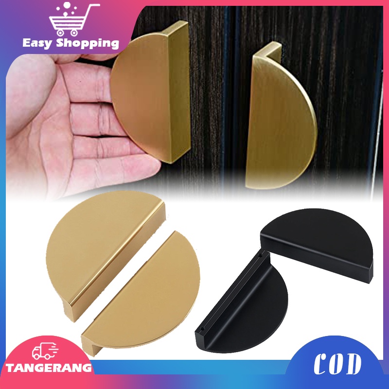 Tarikan Laci Gold Semi Circular/Tarikan Knob Emas Setengah Lingkar/Semi Circular Handle