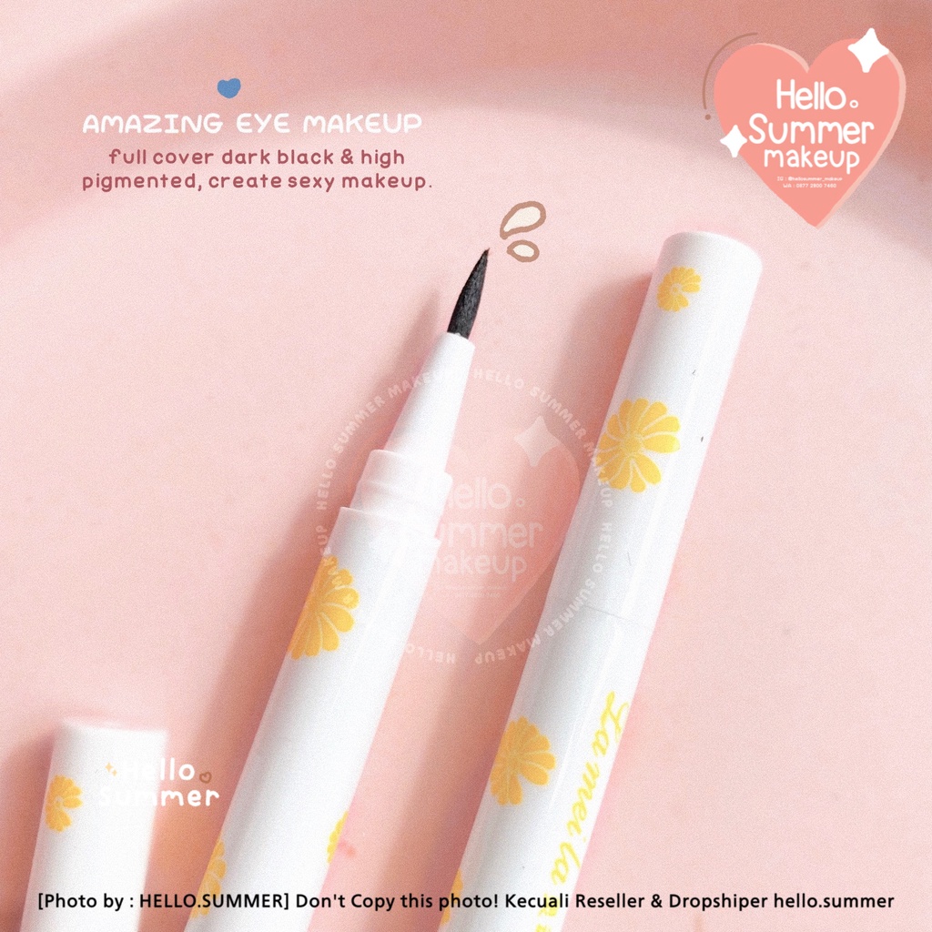 𝐄𝐘𝐄𝐋𝐈𝐍𝐄𝐑 - Daisy Flower Smart Charm Eyeliner Pen Black Color Waterproof