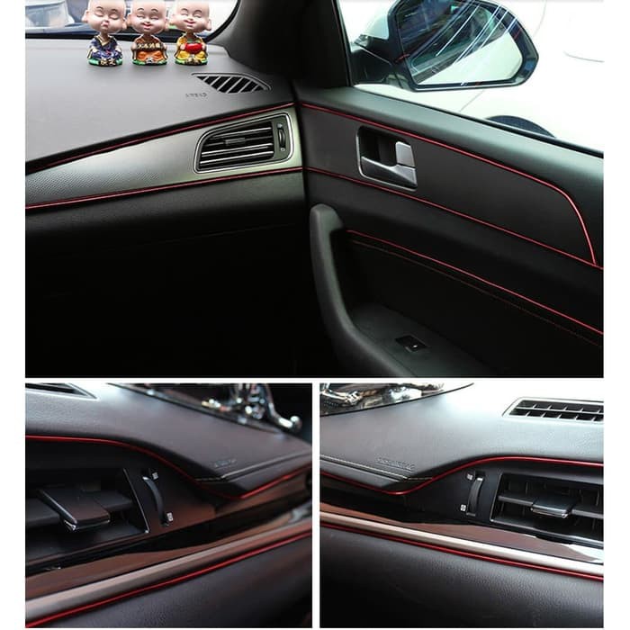 Trim Strip Celah Interior Dekorasi Car Gap Colour Debu Mobil 5 Meter