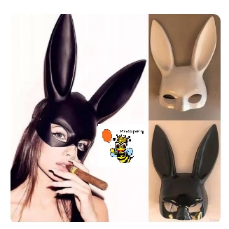 Topeng Kelinci / Topeng Telinga kelinci Halloween Topeng Pesta